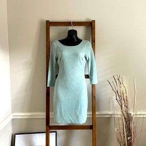 Turquoise, cyan, holiday glitter dress. NEW
